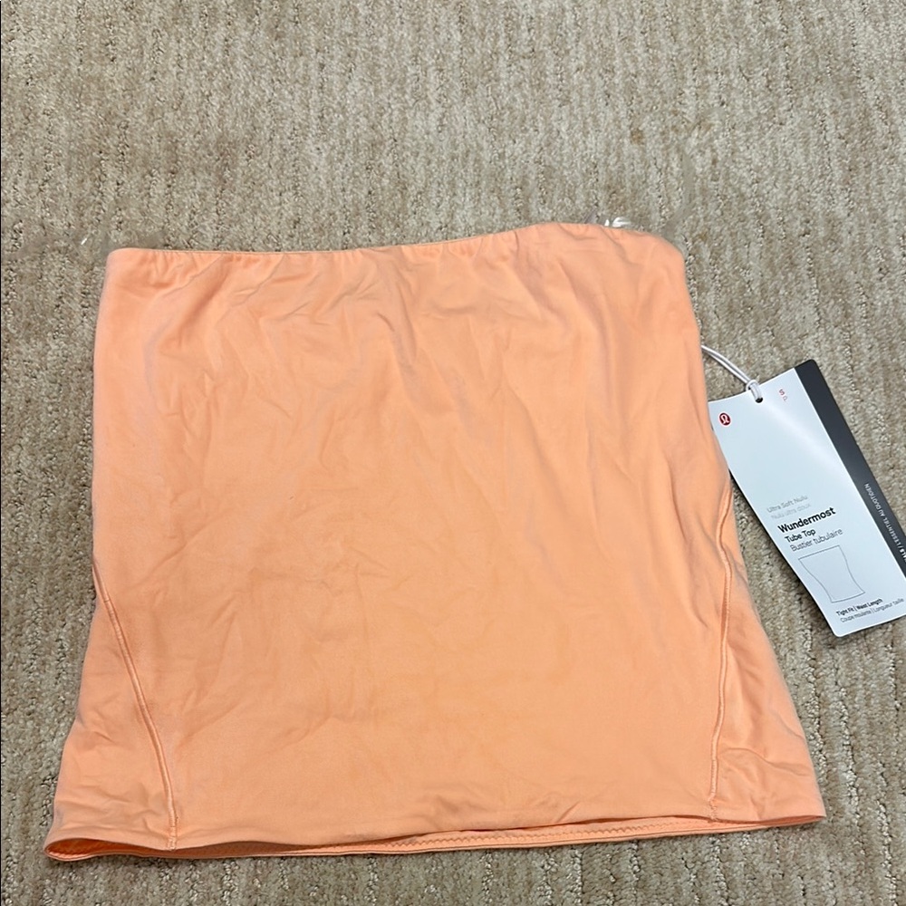 lululemon peach tube top nwt